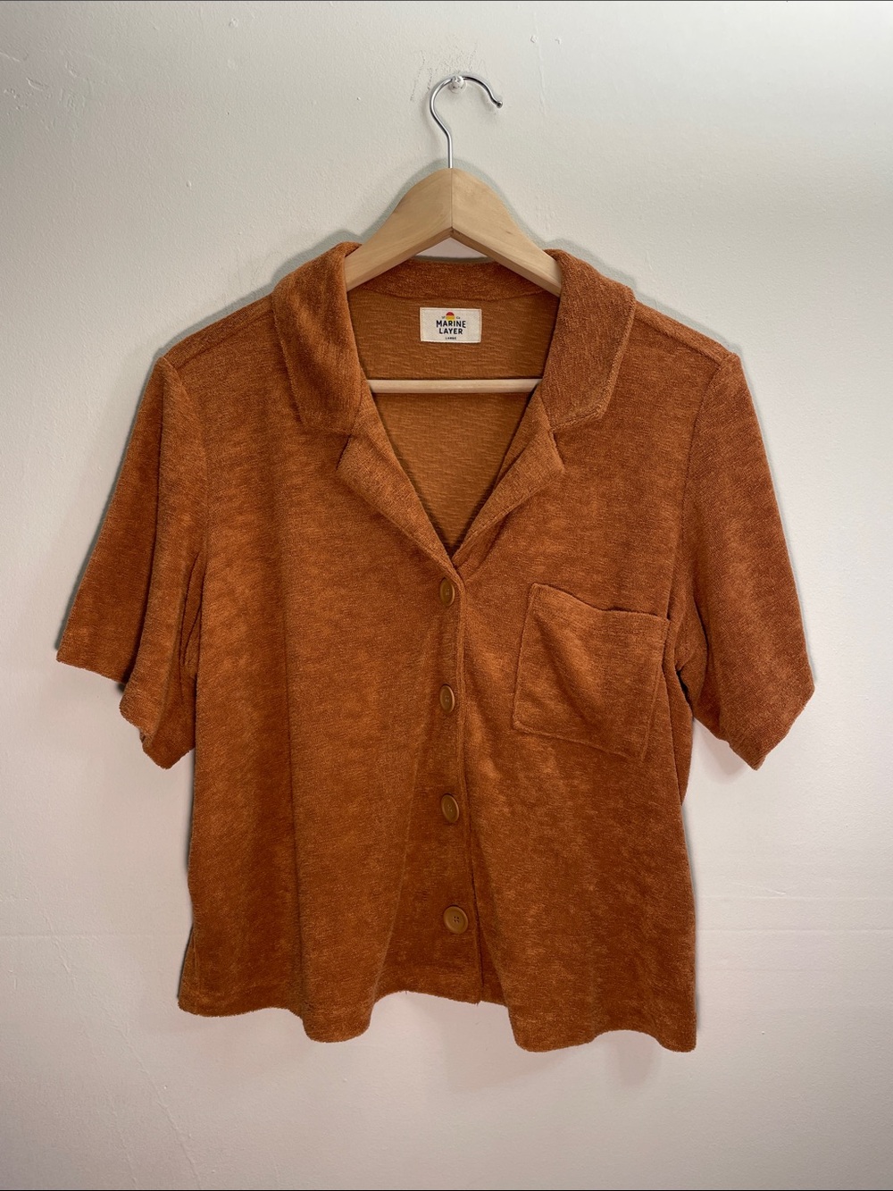 Marine Layer Sierra Lucy Resort Shirt Size L